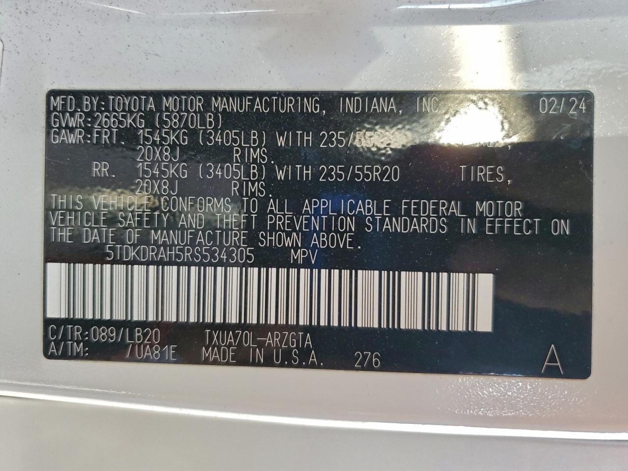 2024 TOYOTA HIGHLANDER