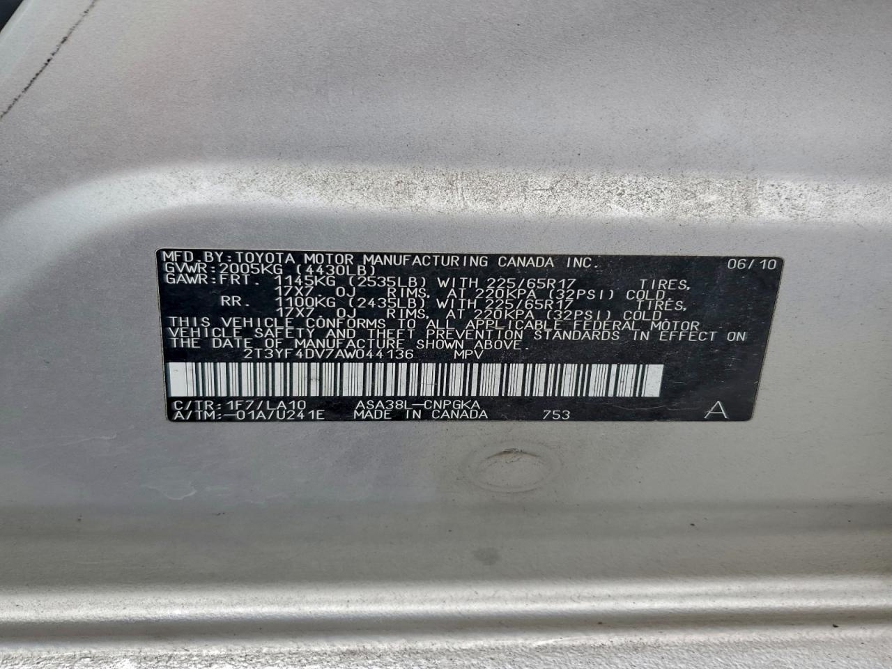 2010 TOYOTA RAV4