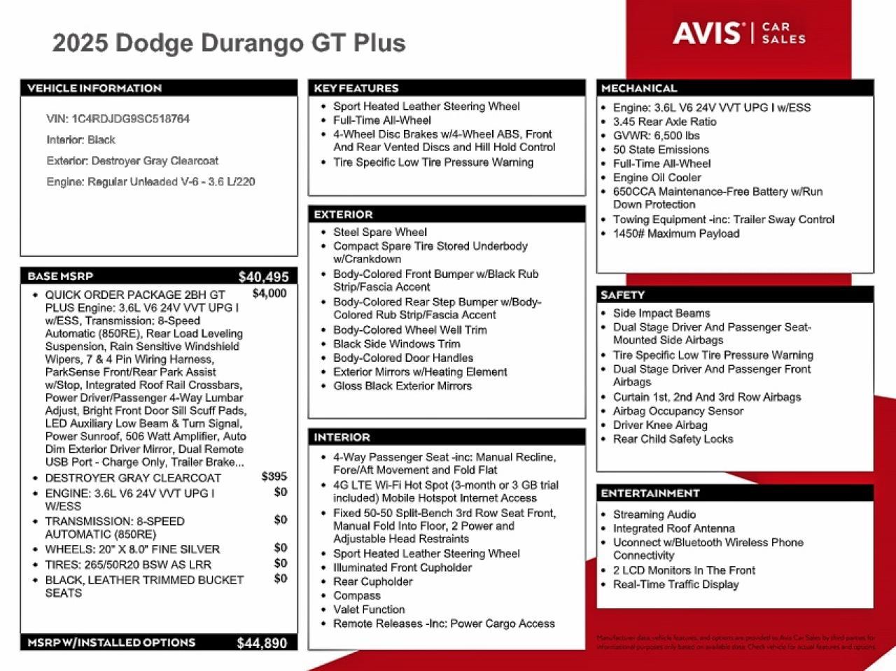2025 DODGE DURANGO