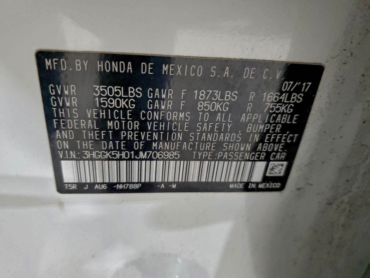 2018 HONDA FIT