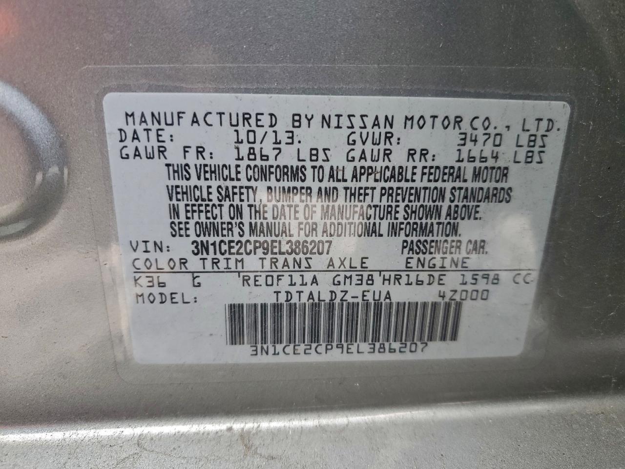 2014 NISSAN Versa Note