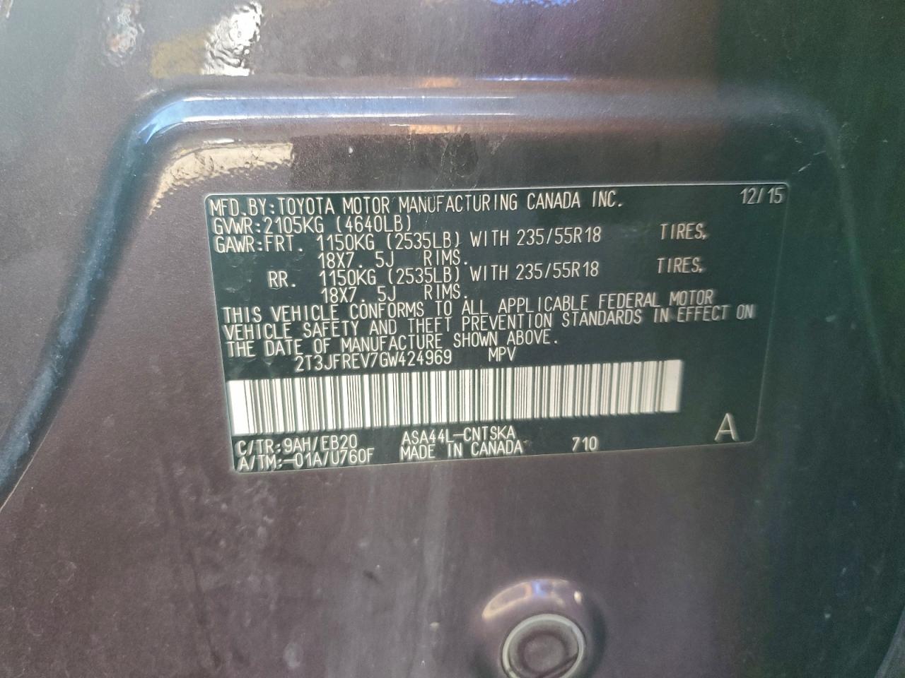 2016 TOYOTA RAV4