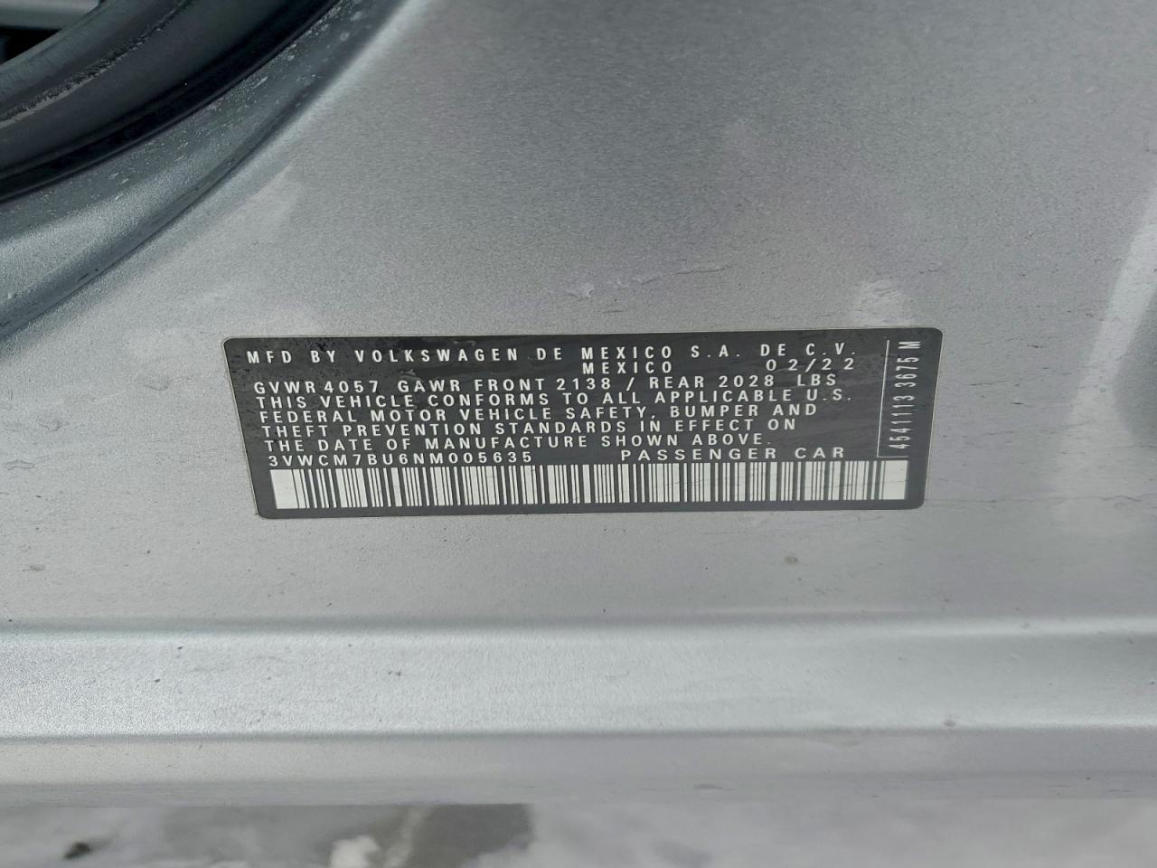 2022 VOLKSWAGEN JETTA