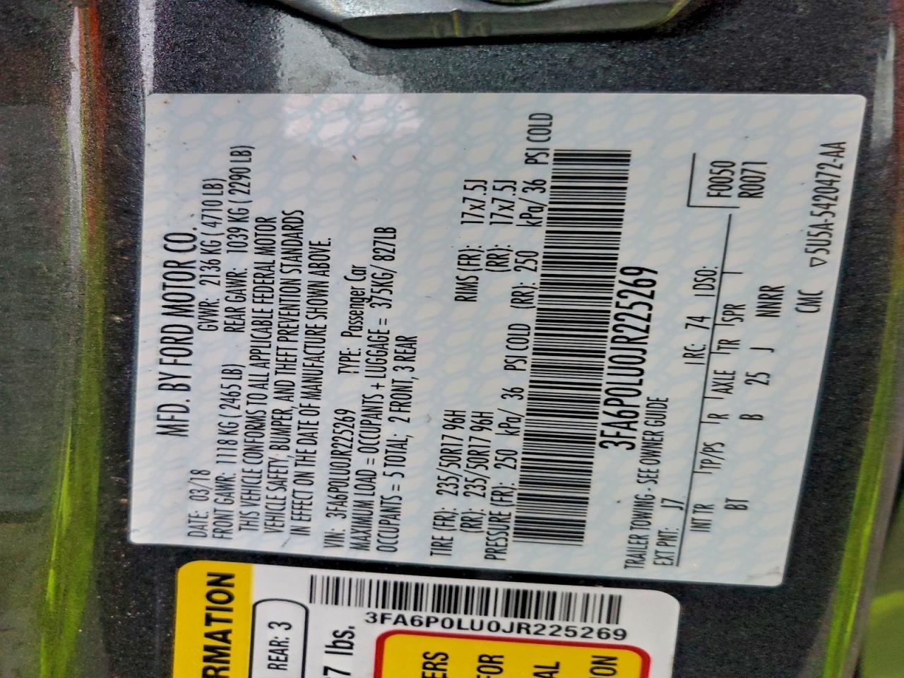 2018 FORD FUSION