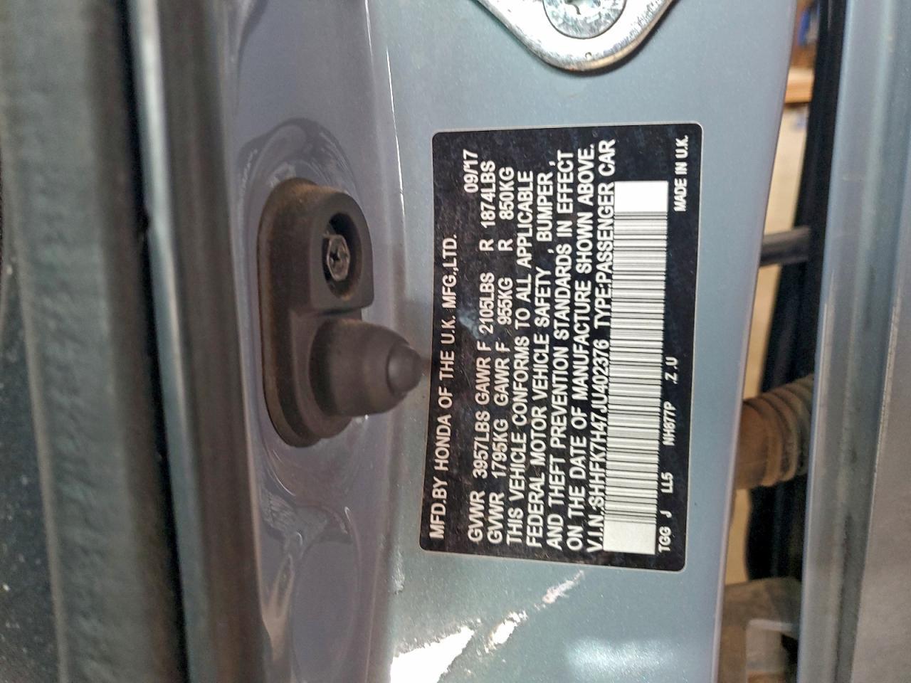 2018 HONDA CIVIC