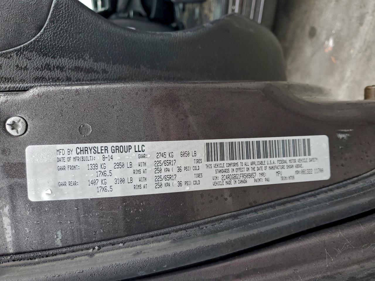 2015 DODGE GRAND CARAVAN