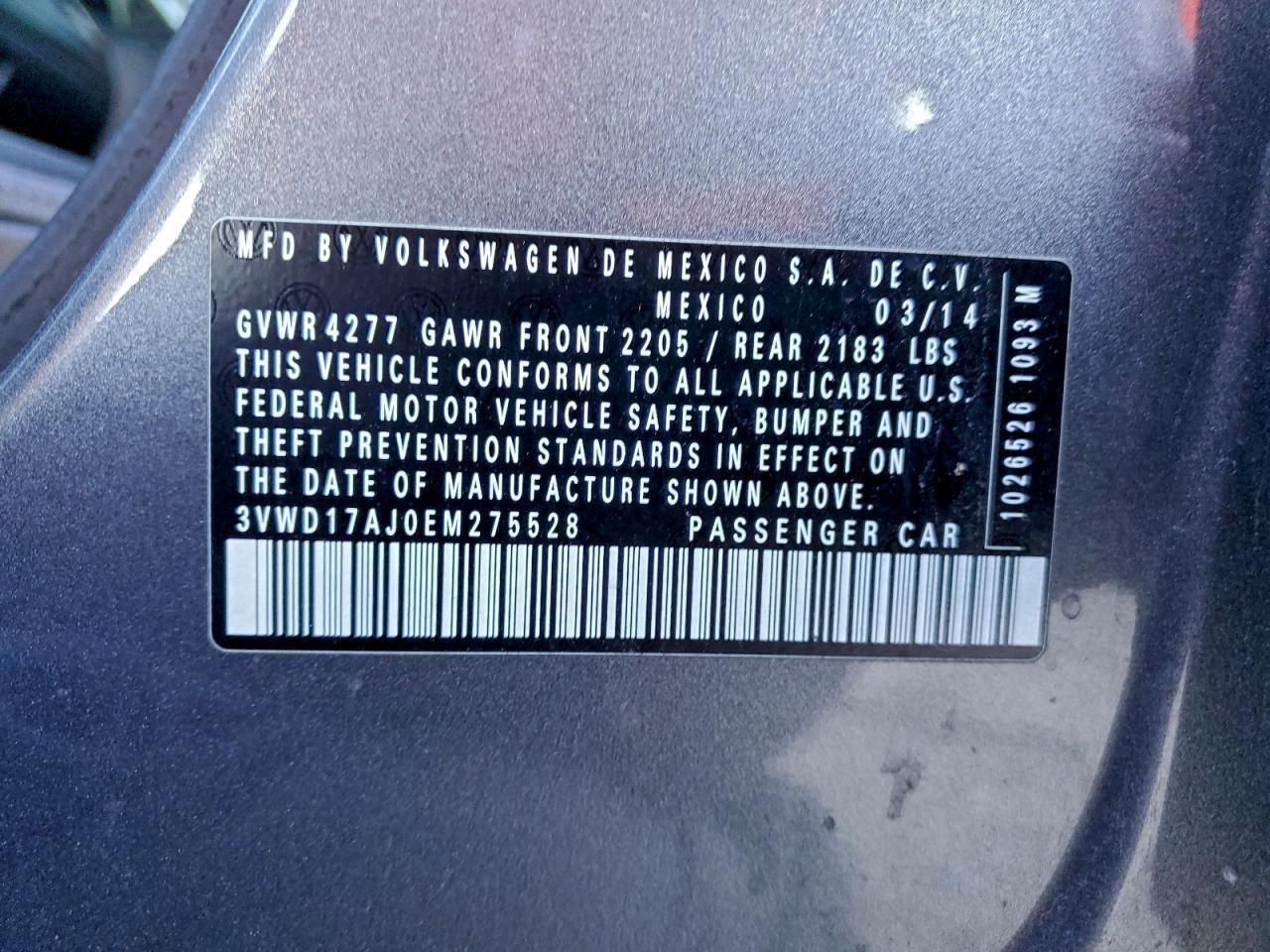 2014 VOLKSWAGEN JETTA