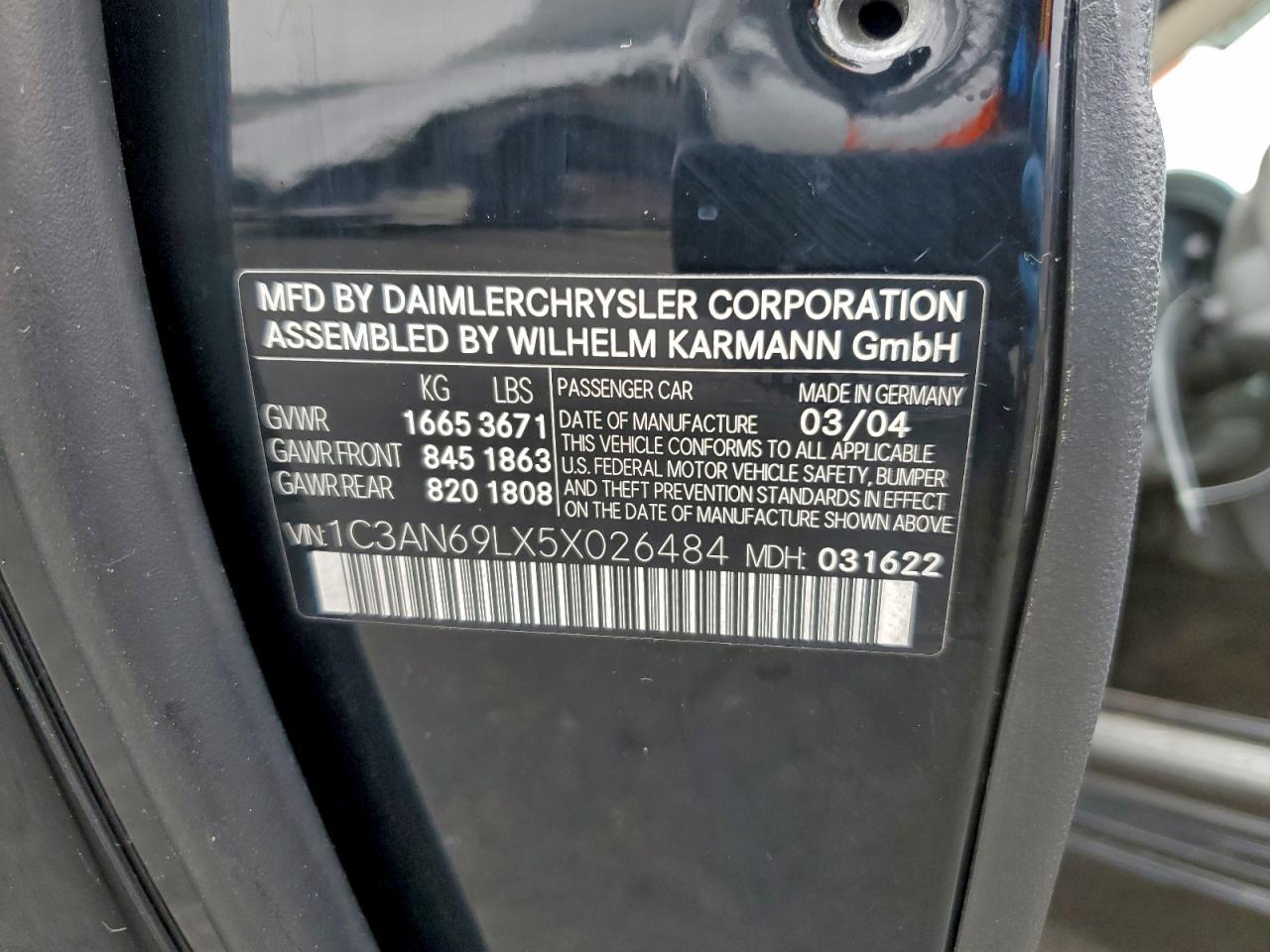 2005 CHRYSLER Crossfire