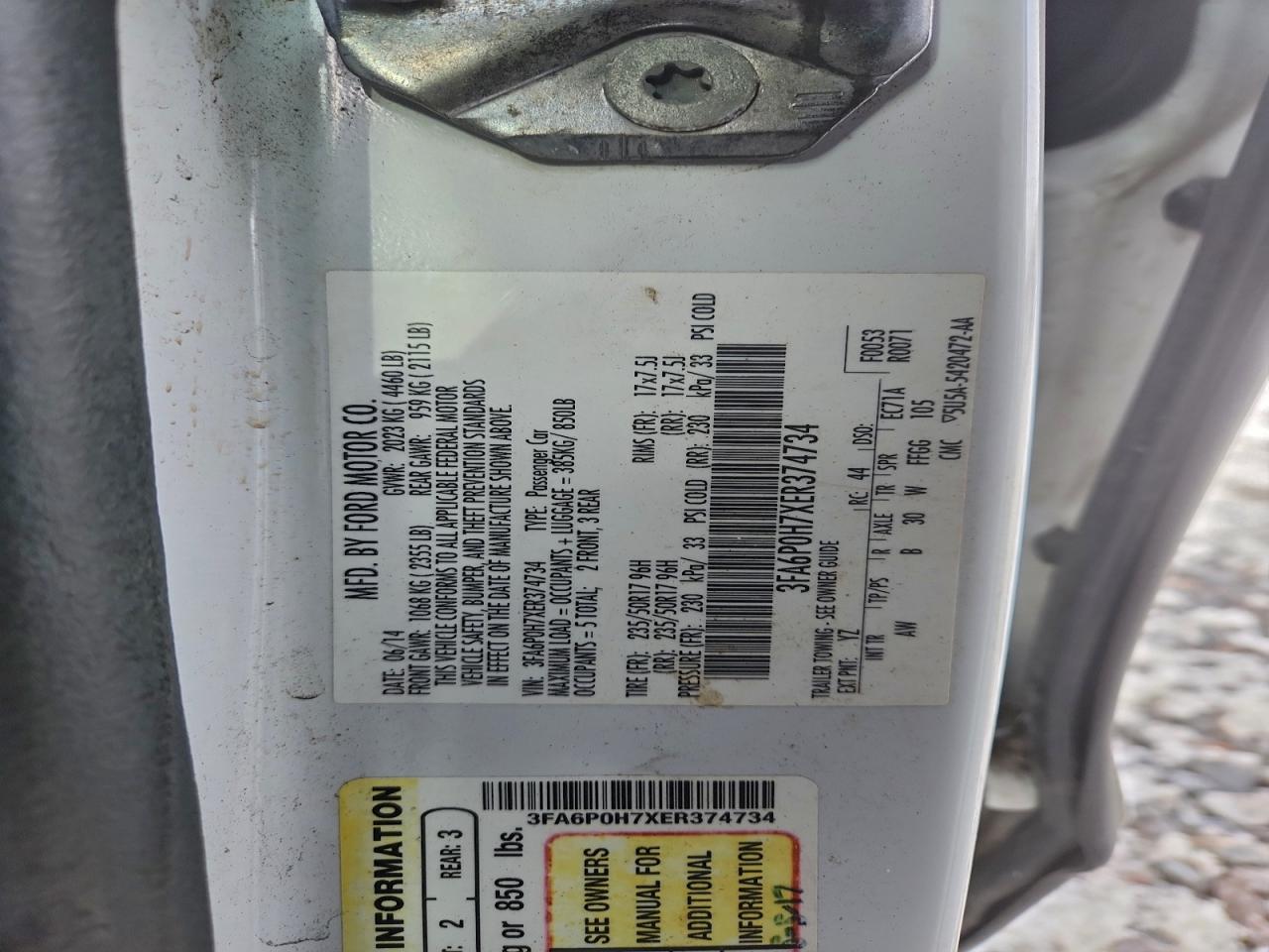 2014 FORD FUSION