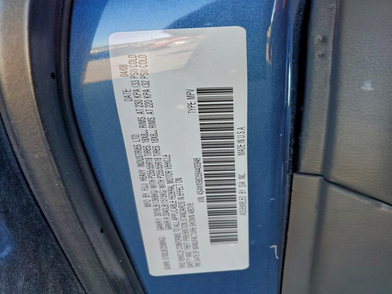 2009 SUBARU Tribeca