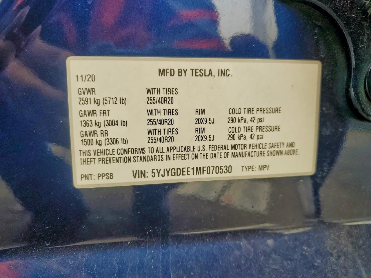2021 TESLA MODEL Y