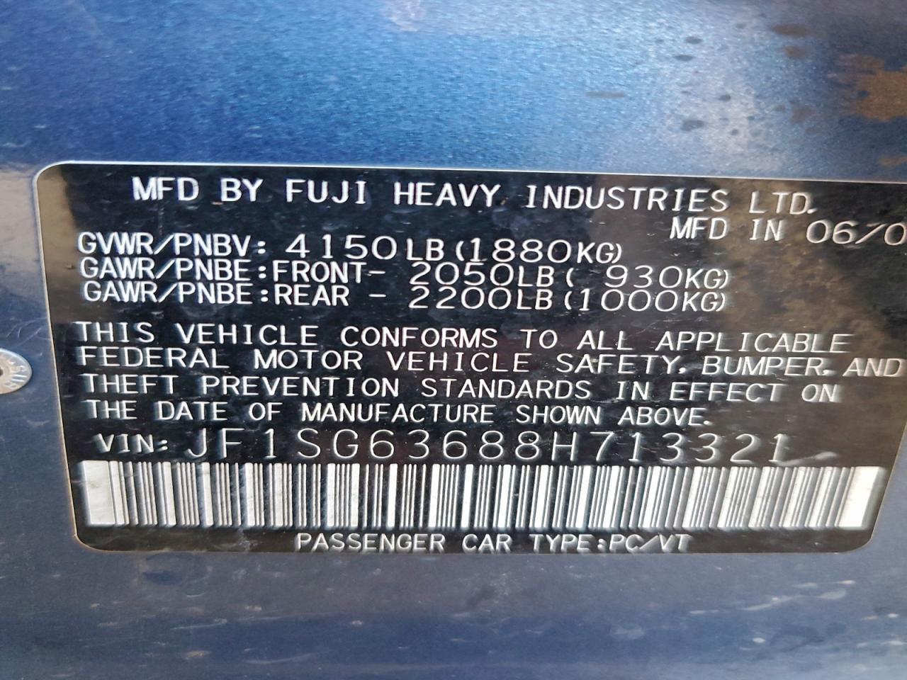 2008 SUBARU FORESTER