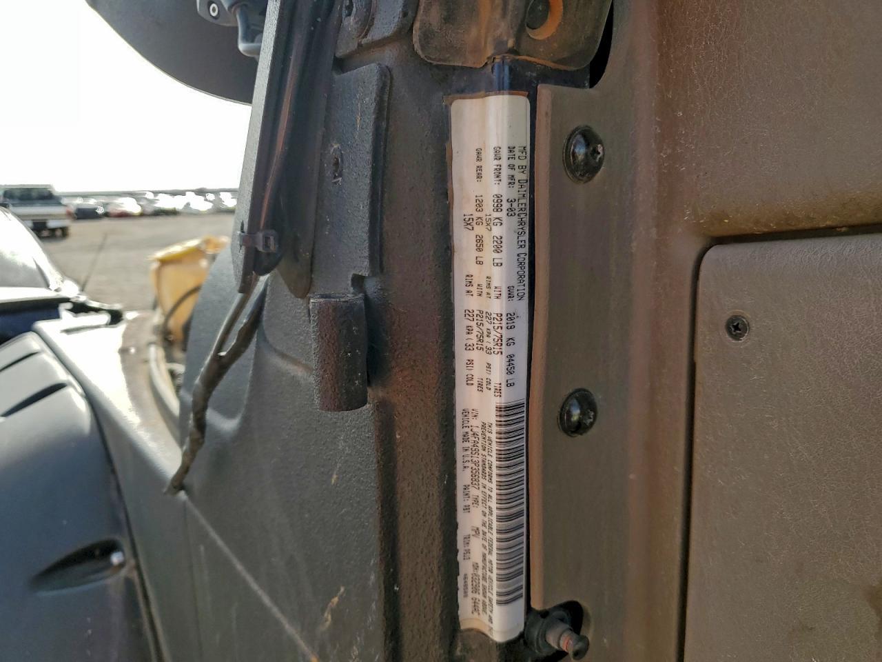 2003 JEEP WRANGLER