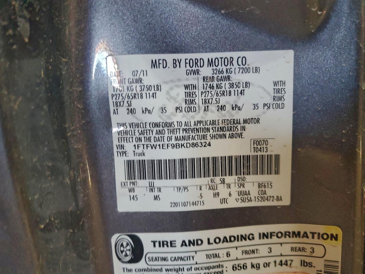 2011 FORD F-150