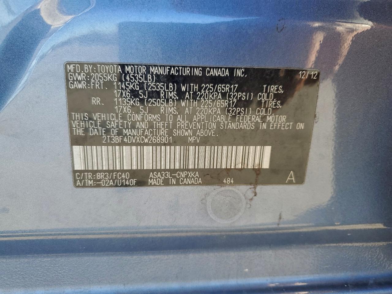 2012 TOYOTA RAV4