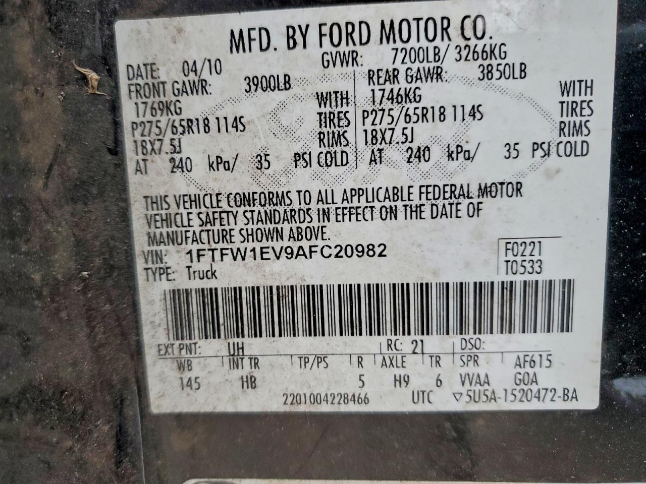 2010 FORD F-150