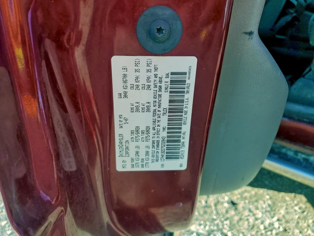 2007 DODGE RAM 1500
