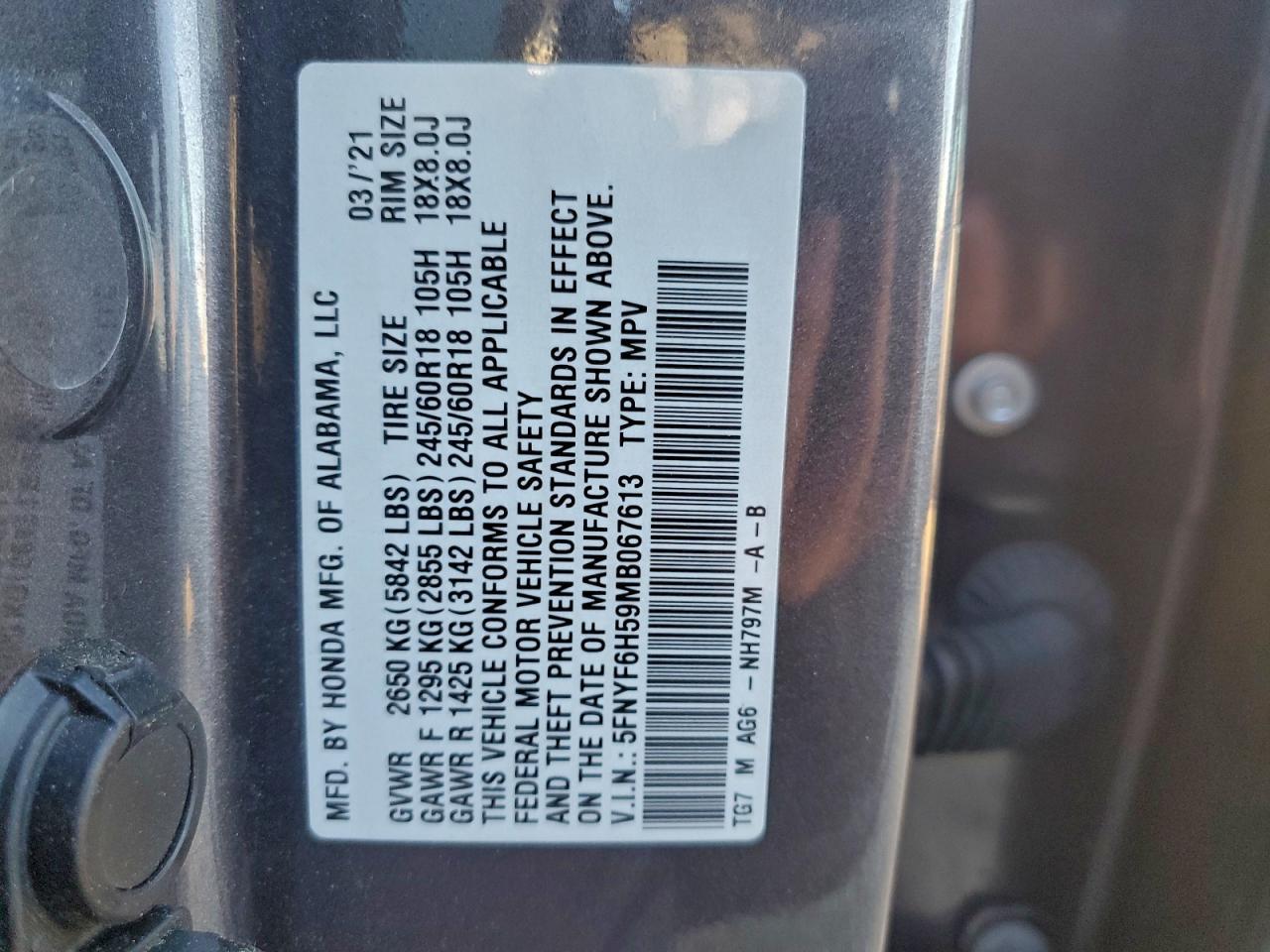 2021 HONDA PILOT