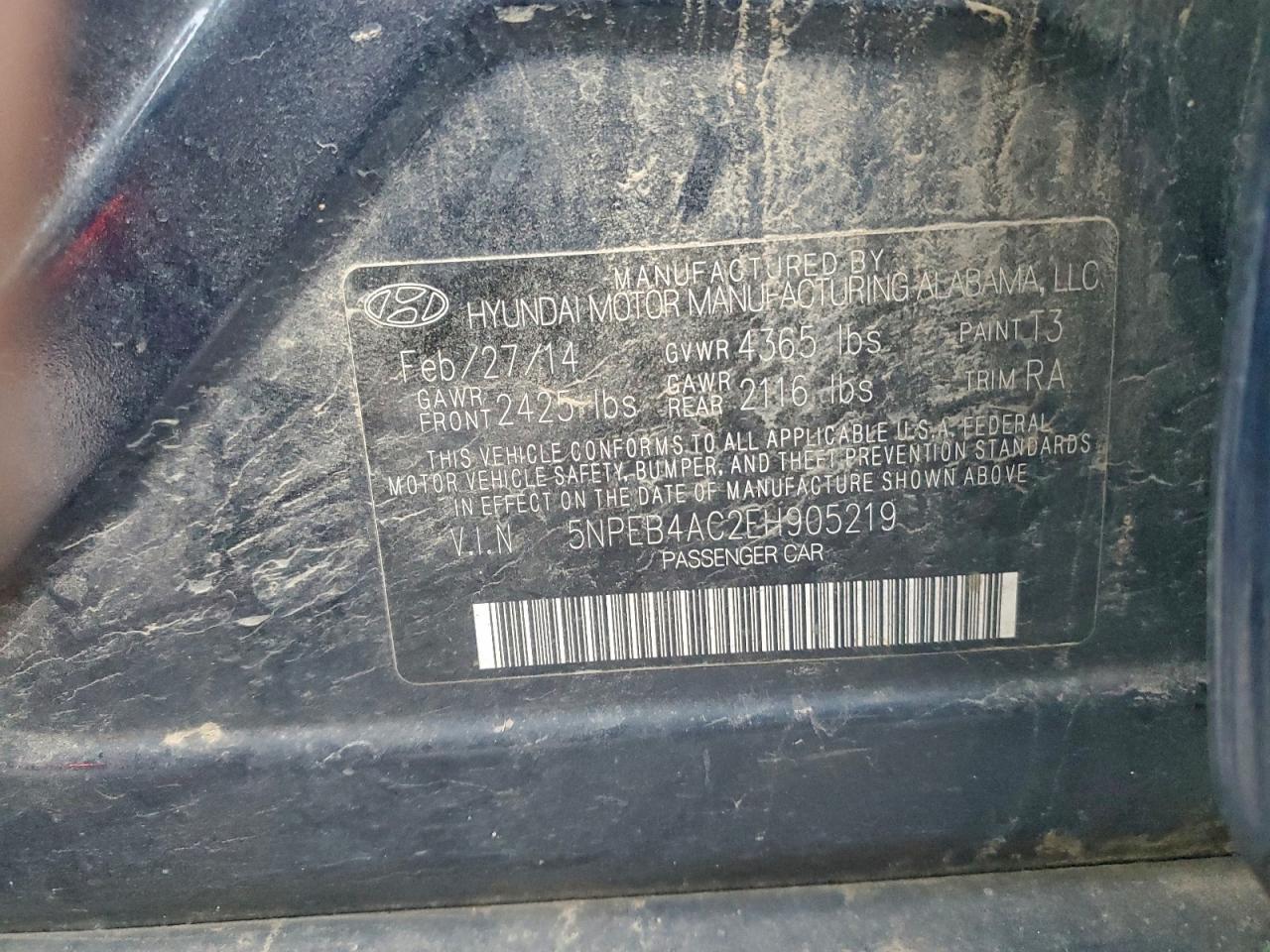 2014 HYUNDAI SONATA