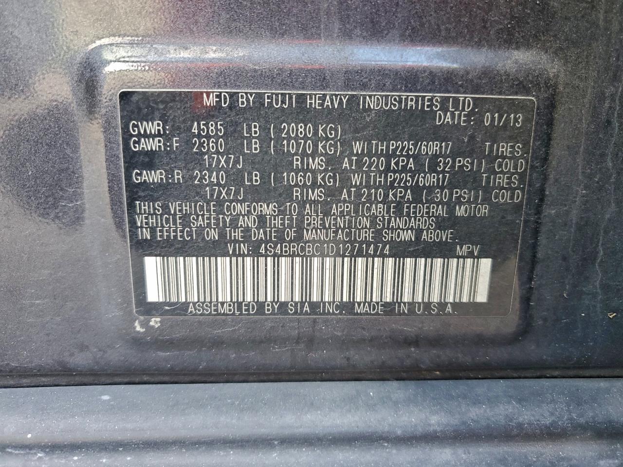 2013 SUBARU Outback