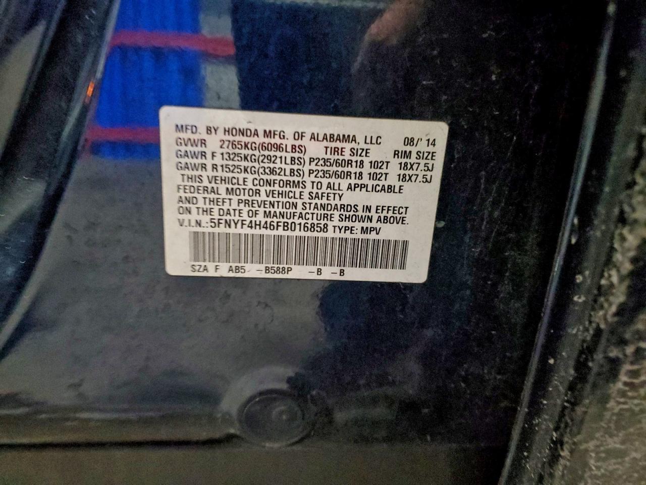 2015 HONDA PILOT