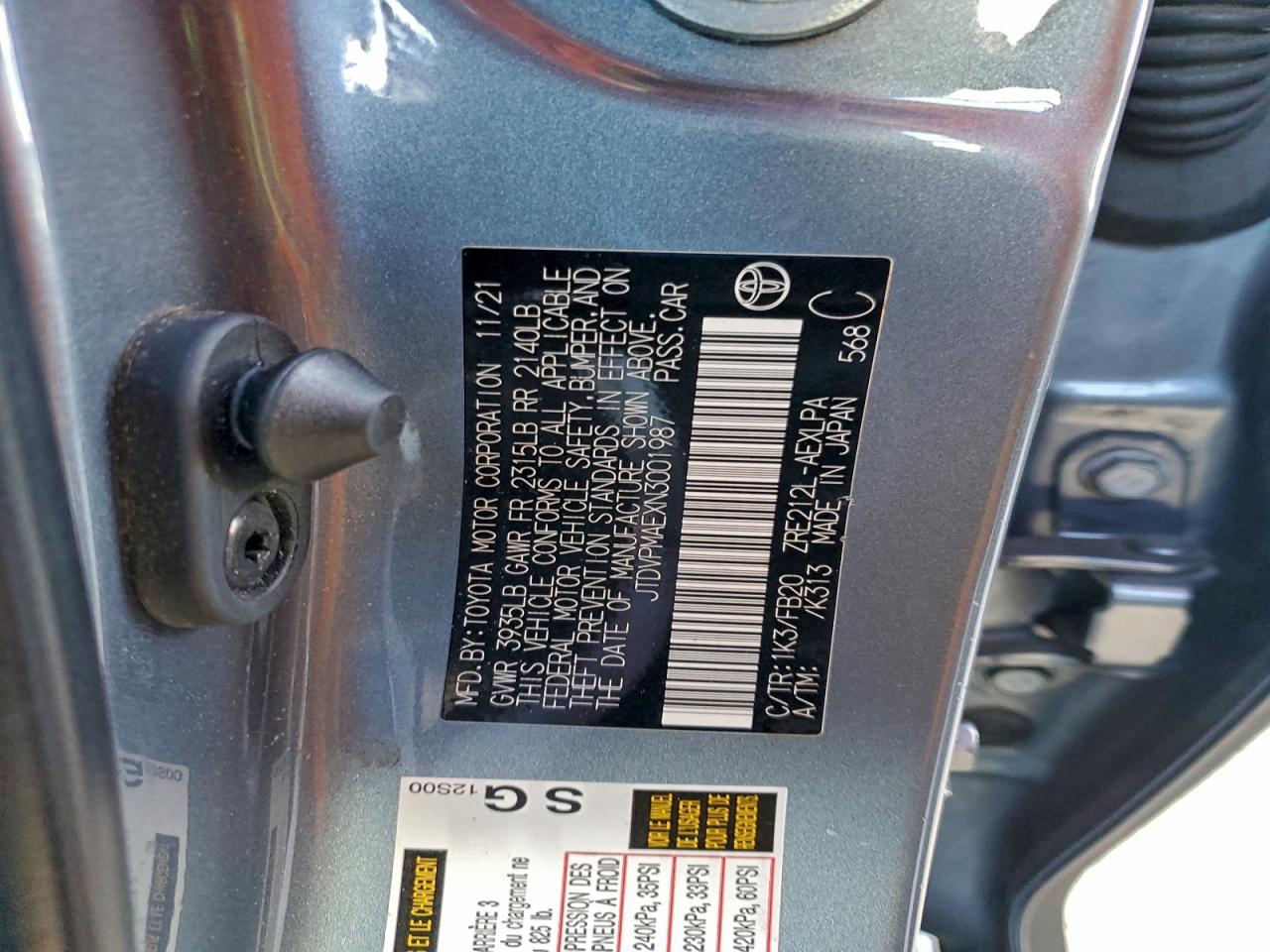 2022 TOYOTA COROLLA