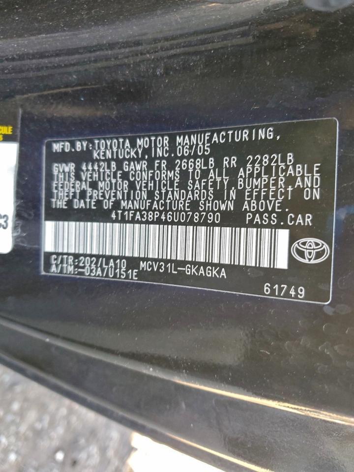 2006 TOYOTA CAMRY