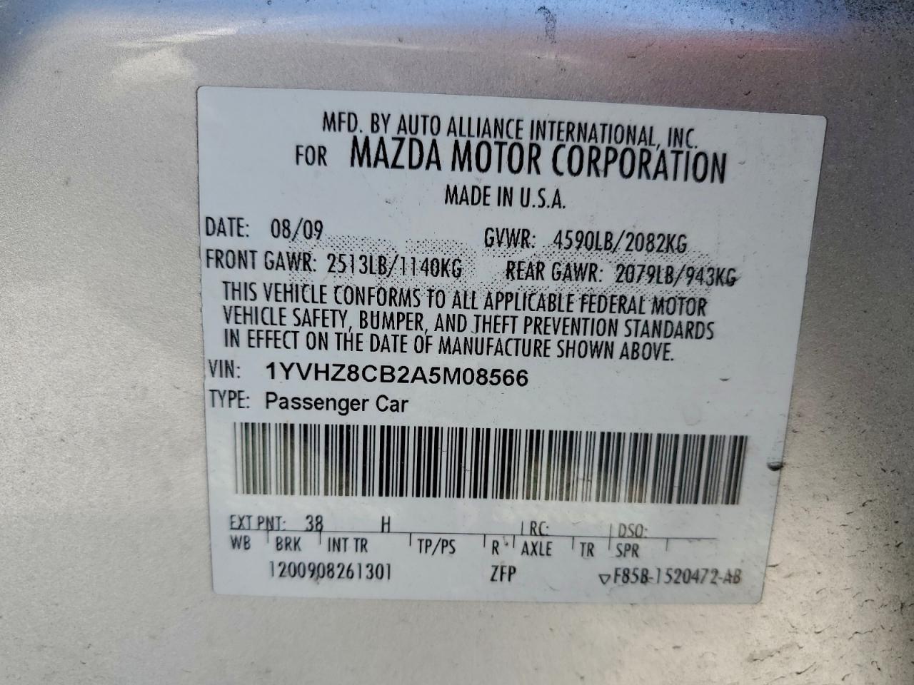 2010 MAZDA 6