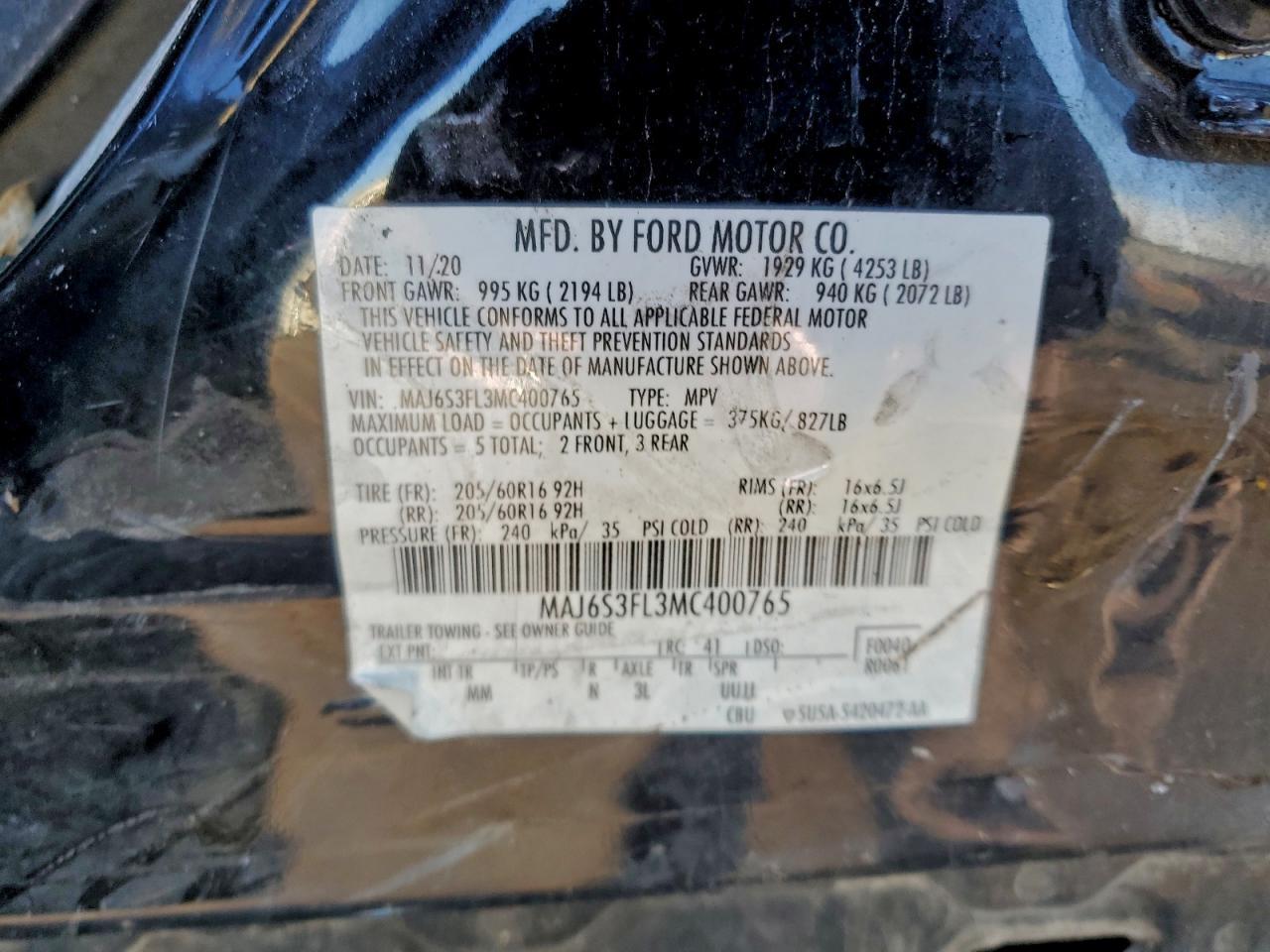 2021 FORD EcoSport