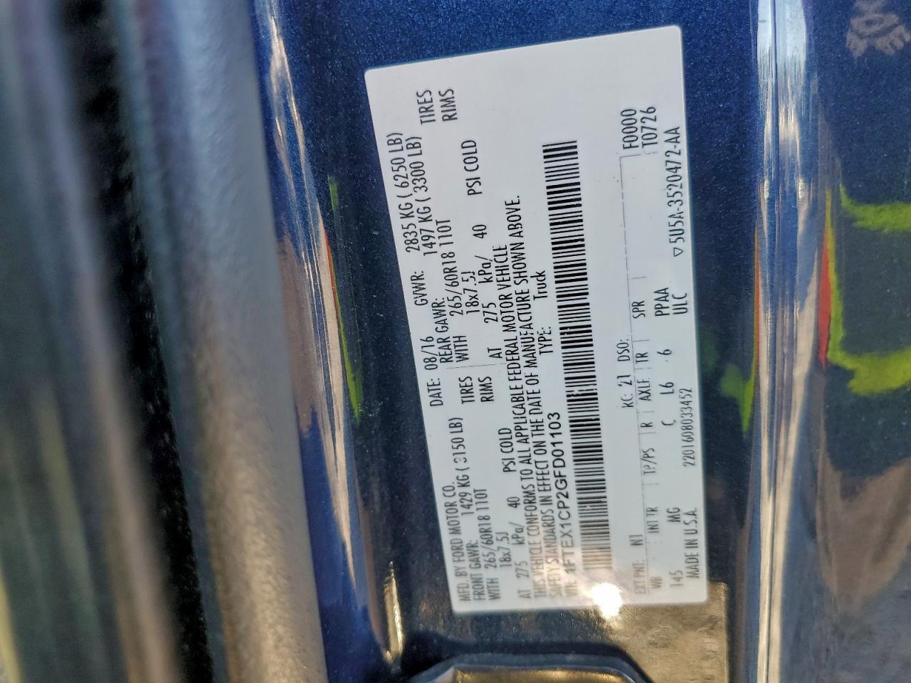 2016 FORD F-150