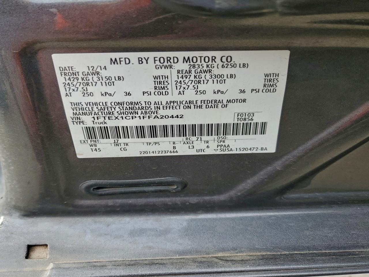 2015 FORD F-150