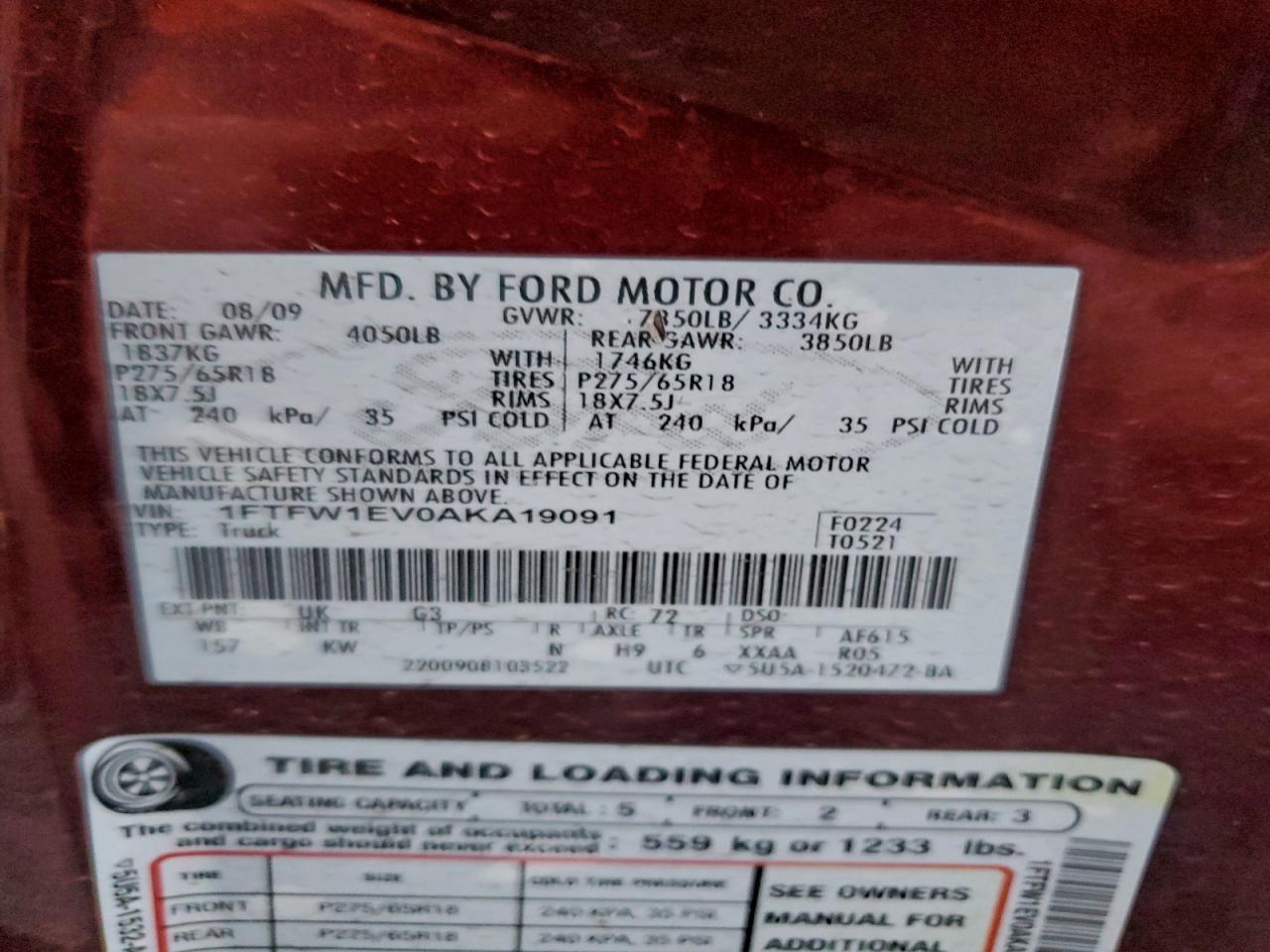 2010 FORD F-150