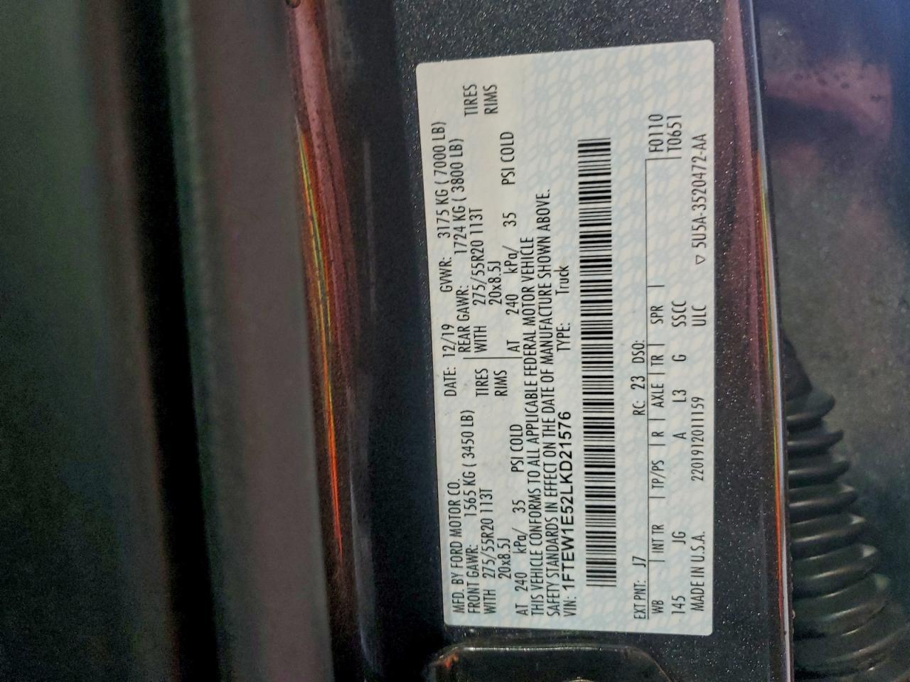 2020 FORD F-150