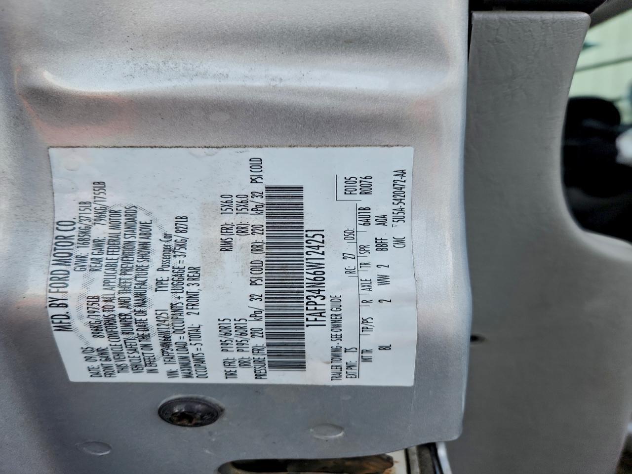 2006 FORD FOCUS