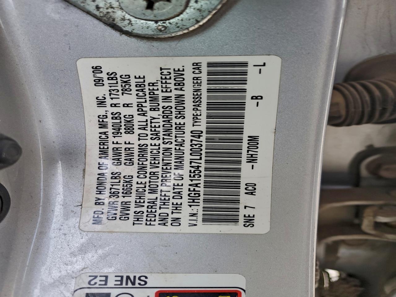 2007 HONDA CIVIC