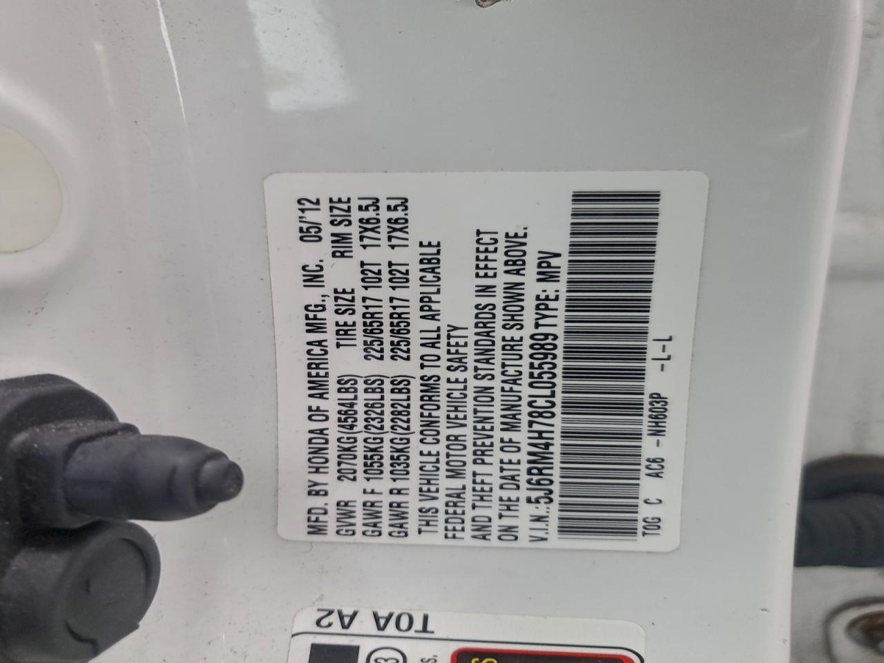 2012 HONDA CR-V