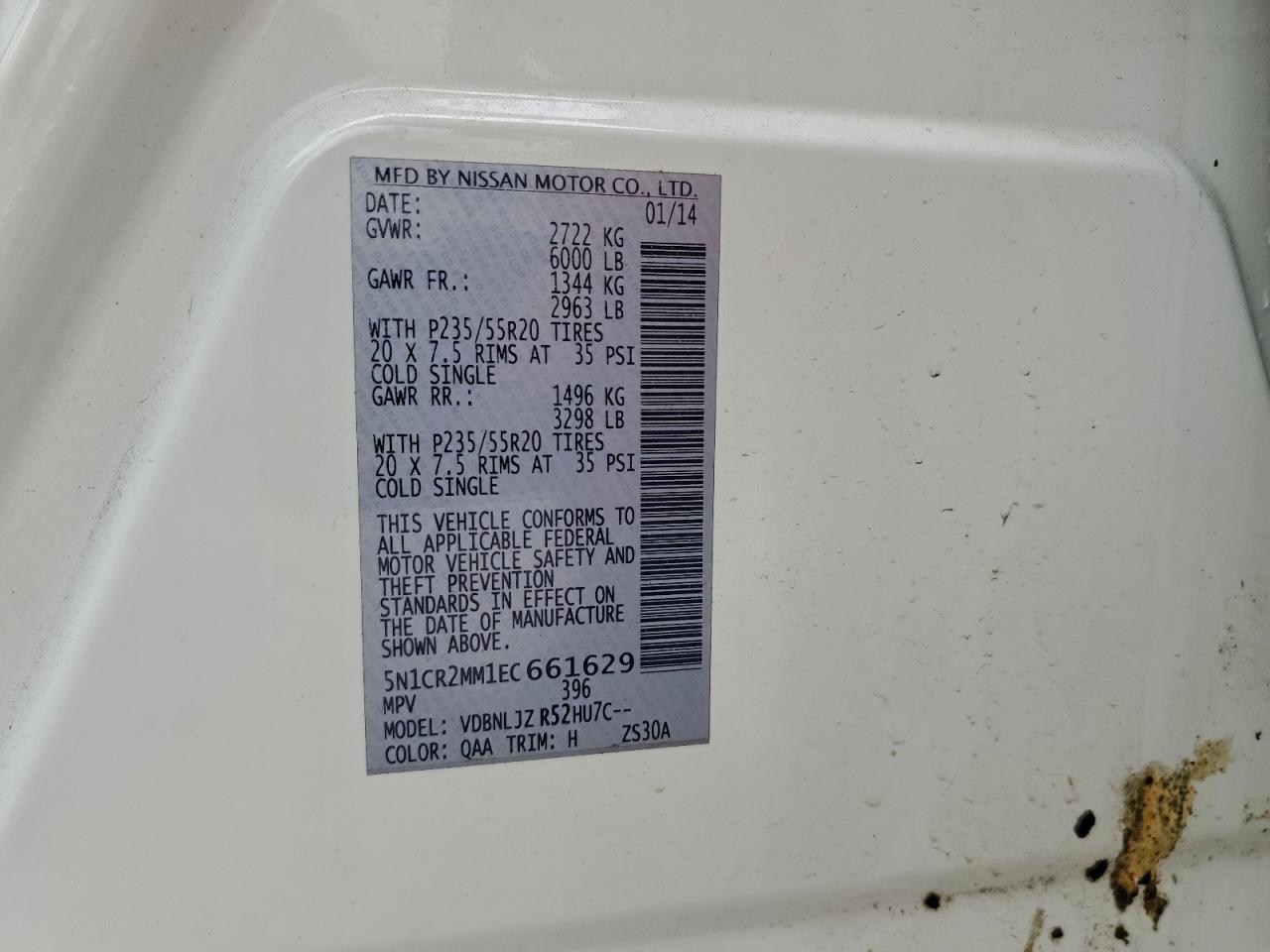 2014 NISSAN PATHFINDER