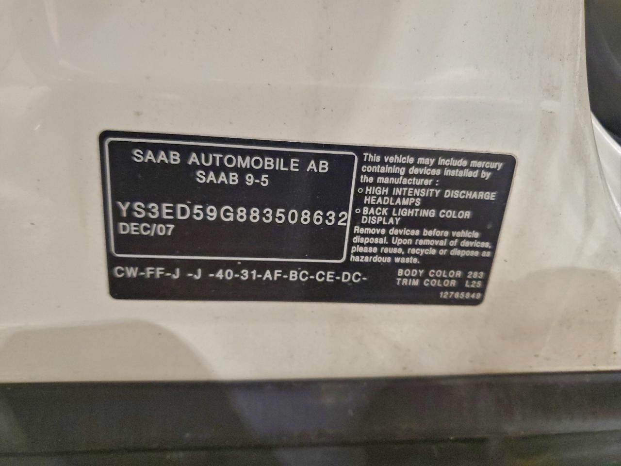 2008 SAAB 9-5