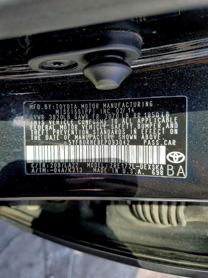 2014 TOYOTA COROLLA