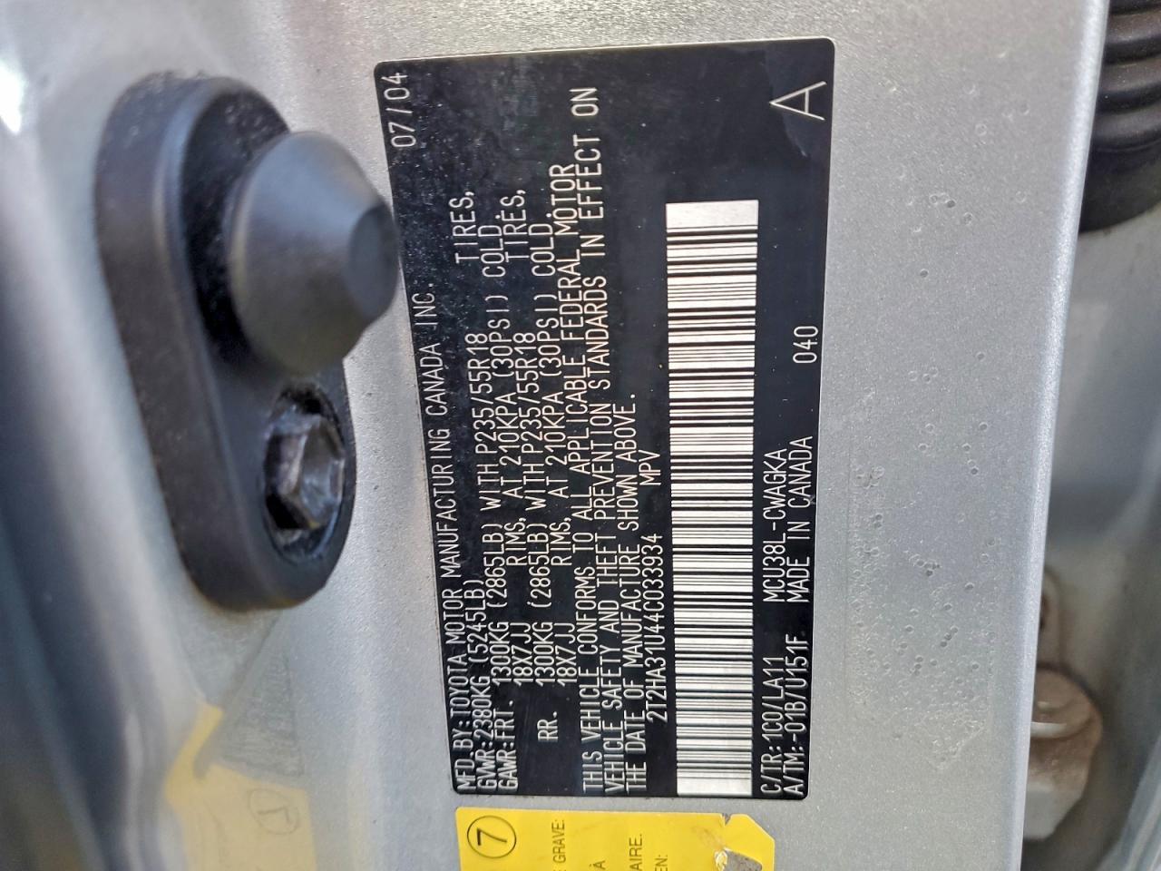 2004 LEXUS Rx 330