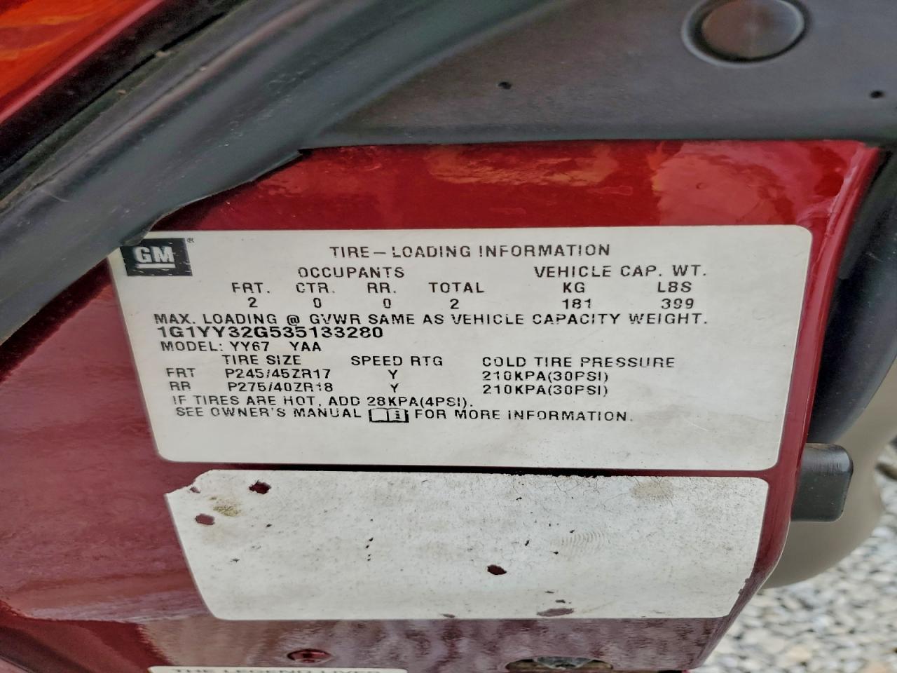 2003 CHEVROLET CORVETTE
