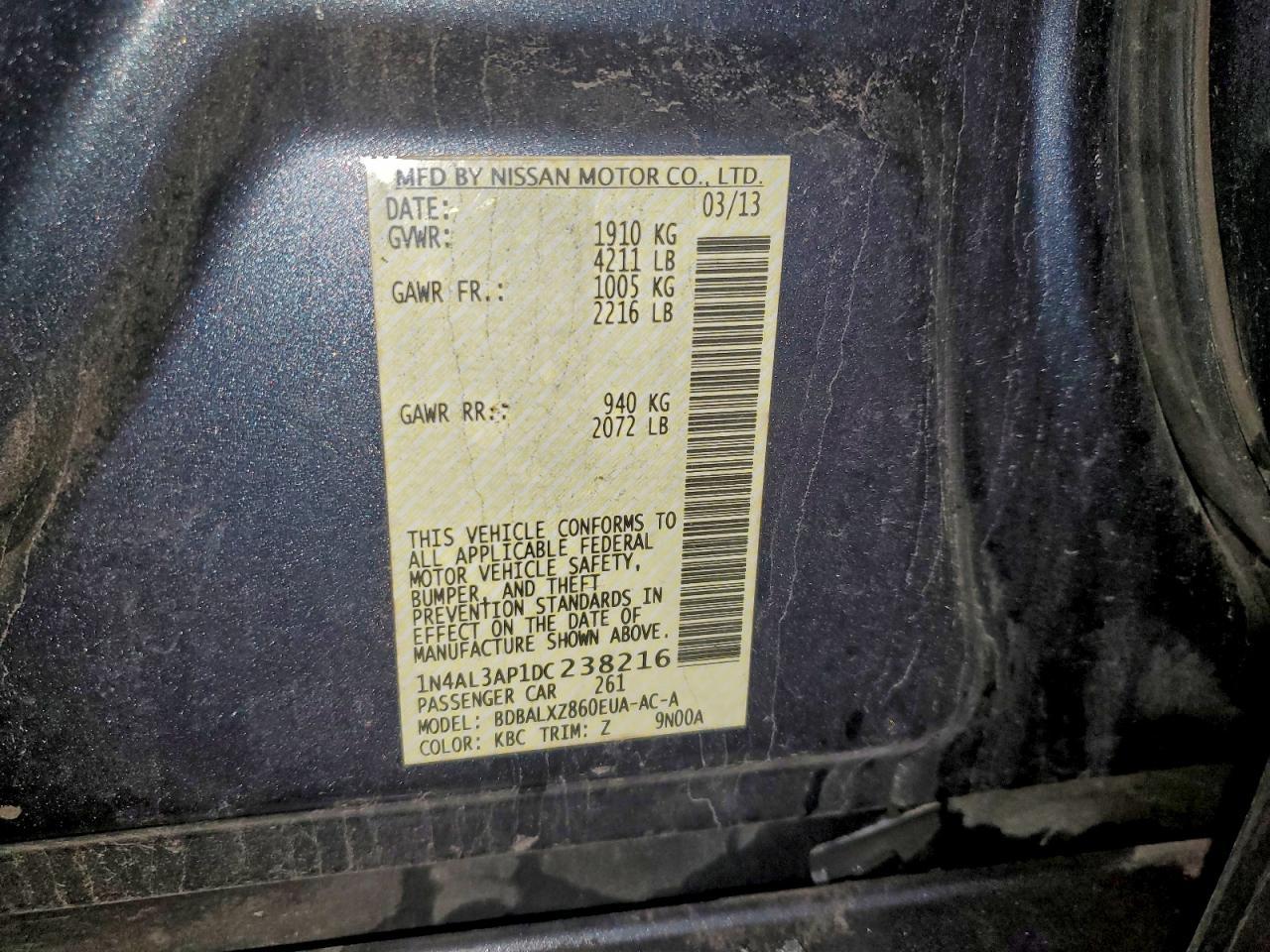 2013 NISSAN ALTIMA
