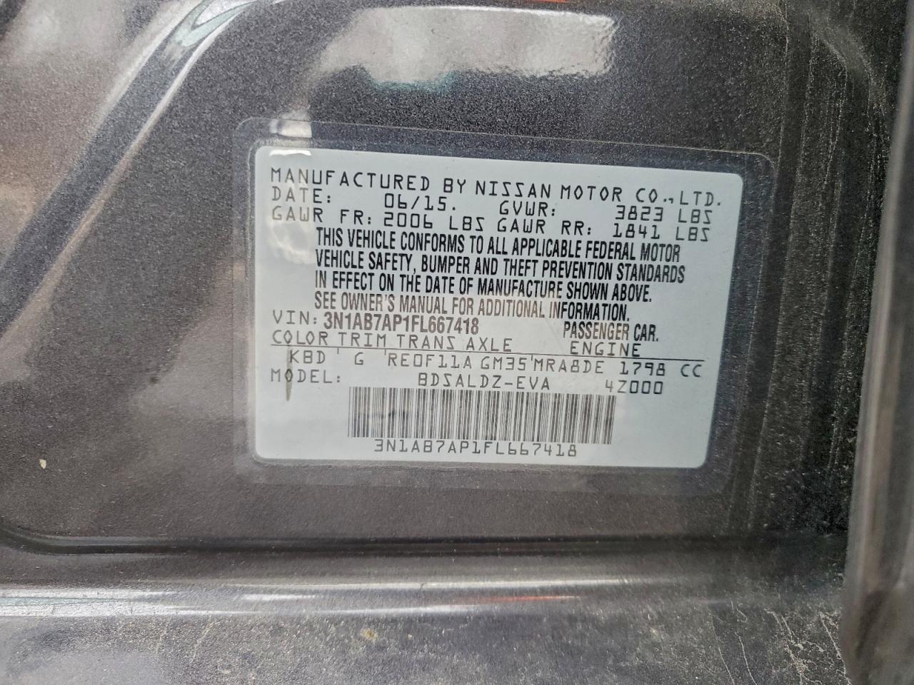 2015 NISSAN SENTRA