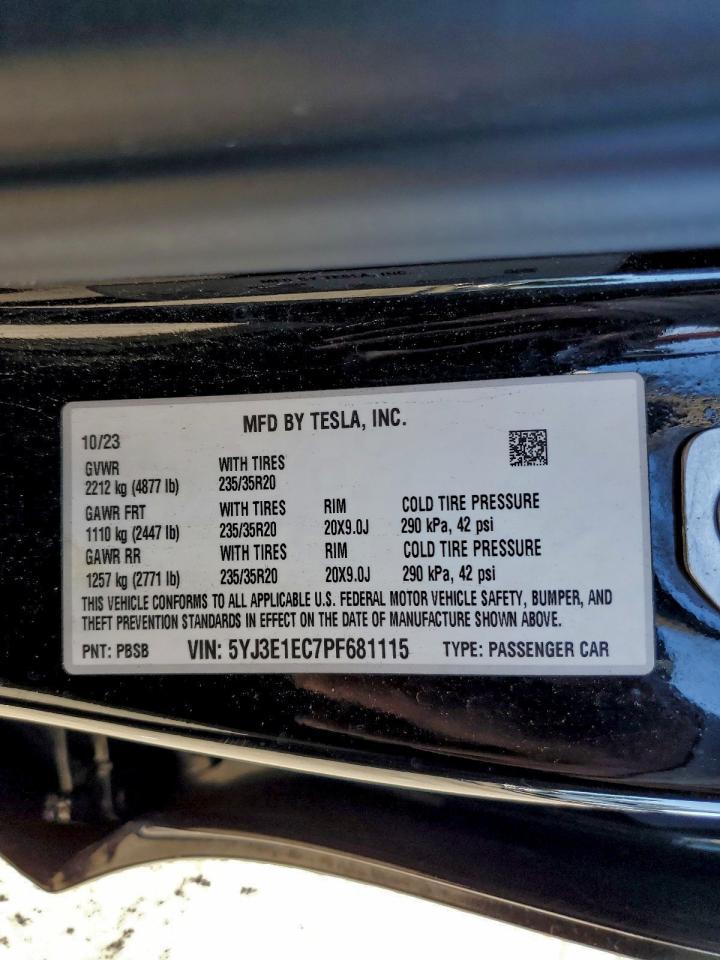 2023 TESLA MODEL 3