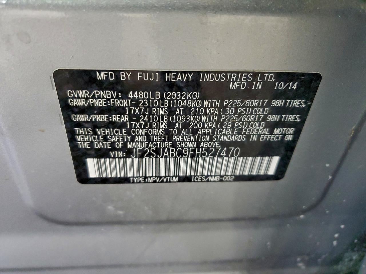 2015 SUBARU FORESTER