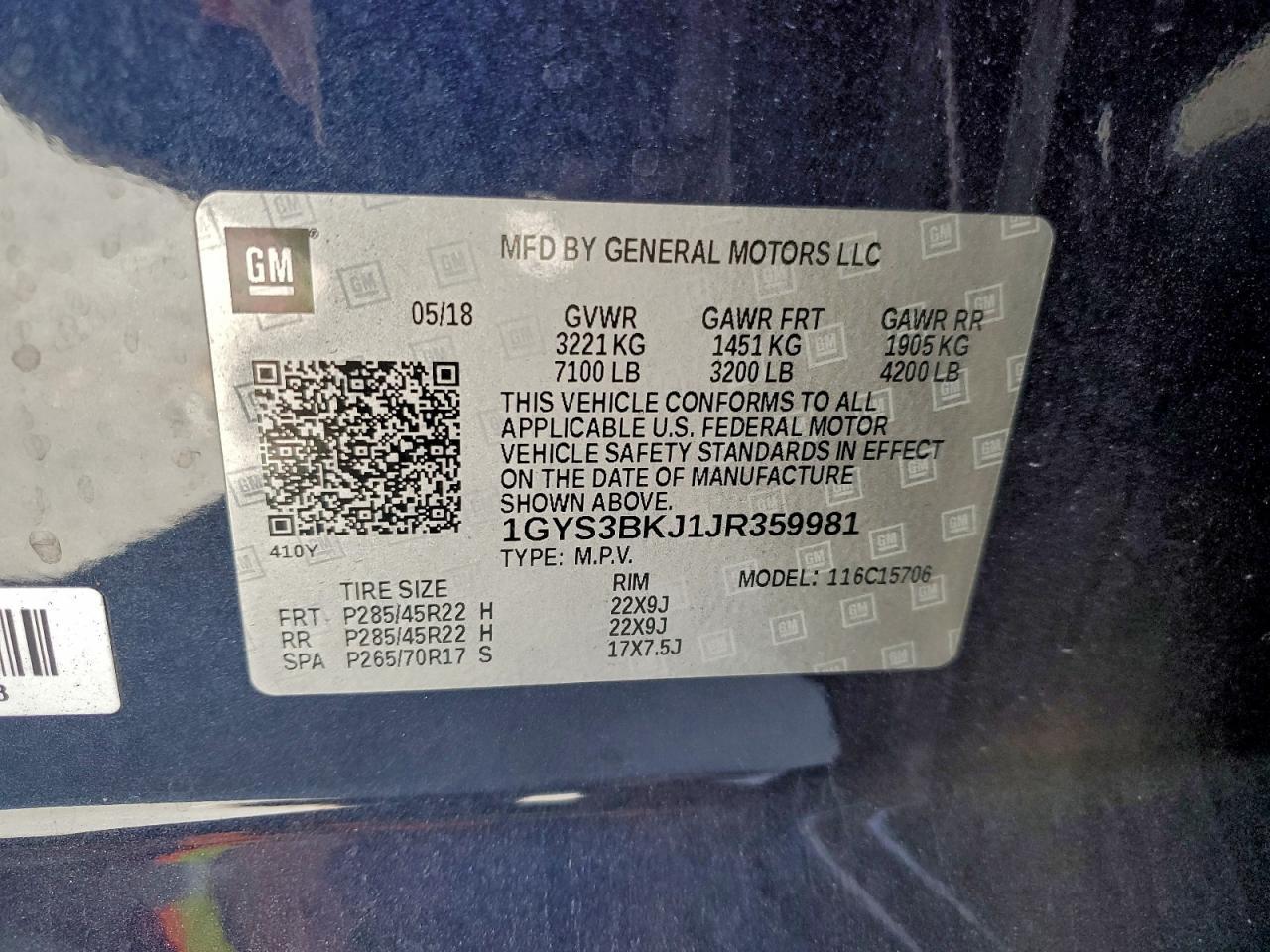 2018 CADILLAC ESCALADE