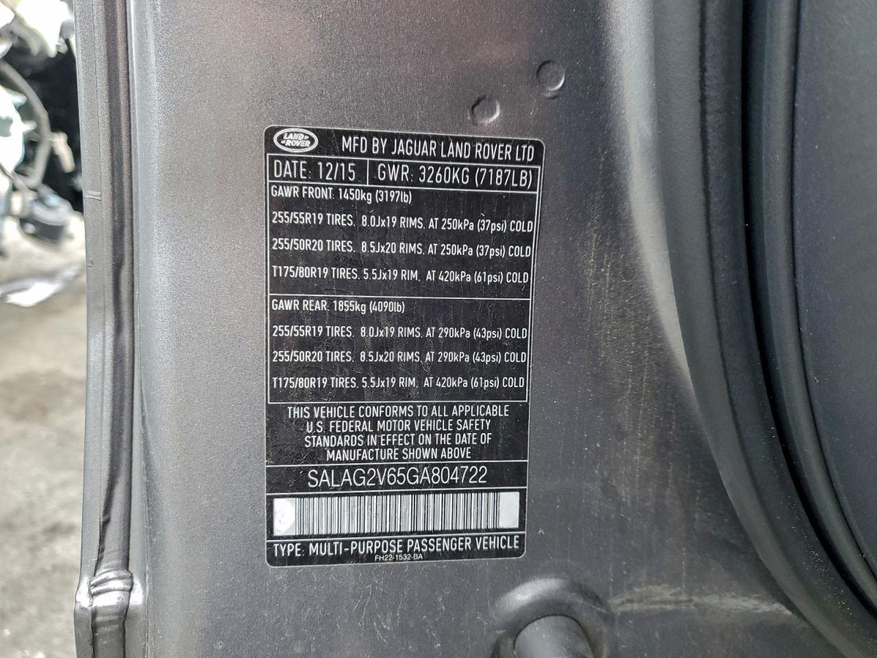 2016 LAND ROVER LR4