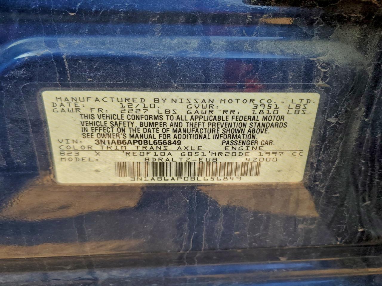 2011 NISSAN SENTRA