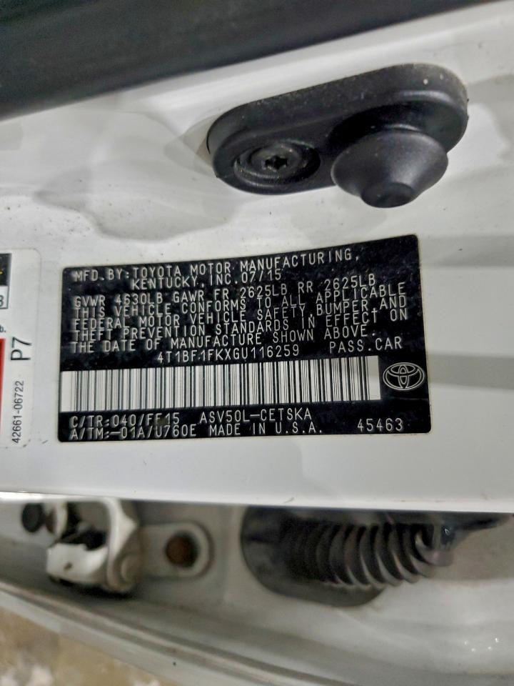 2016 TOYOTA CAMRY