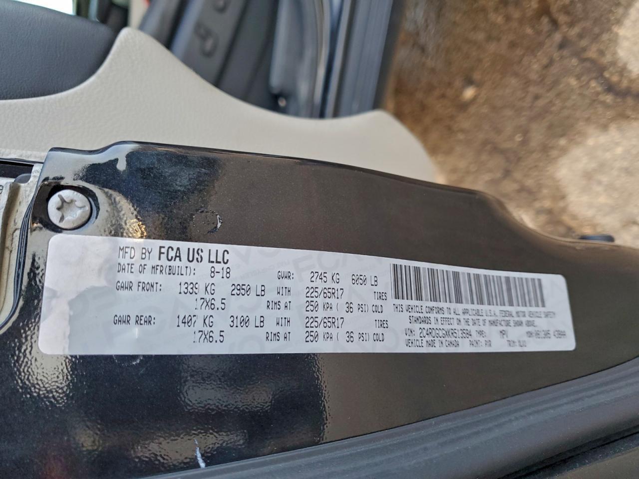 2019 DODGE GRAND CARAVAN